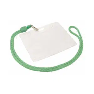 Barrilito Cordon Verde Con Mica Para Gafete Covm25 Pk 25 Unidades