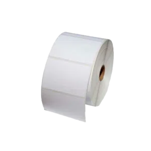 Elite Etiqueta Blanca Rollo 500 Uds Adhesiva 2'' X 3'' Core 3'' Salida Doble