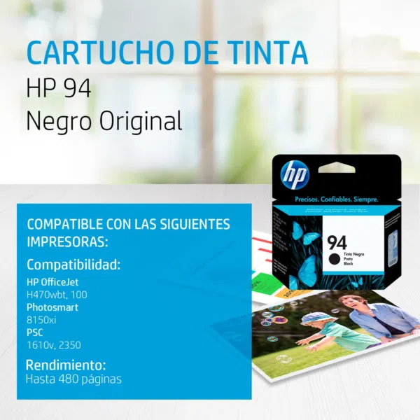 HP cartucho negro 450Pgs #94 C8765WL