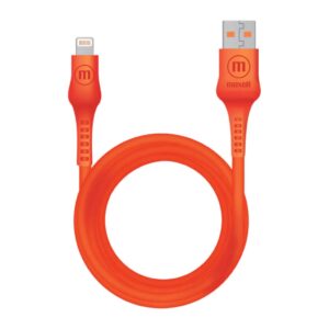 Maxell cable USB a lightning jelleez naranja 348210