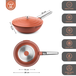 Westinghouse Caserola Baja Performance Roja 28Cm Wccw0095028Or