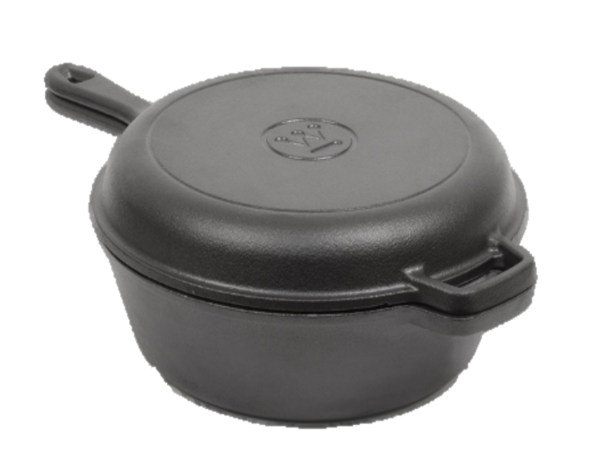 Westinghouse Cacerola 3Qt Con Tapa Sarten 26Cm Hierro Fundido Wcci0012Bk