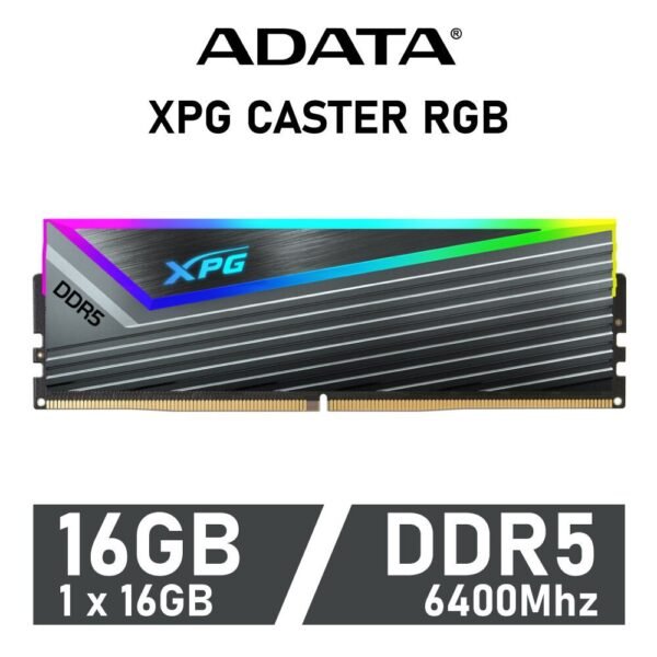 Memoria Pc 16Gb Ddr5 6400Mhz Adata Xpg Caster Rgb Ax5U6400C3216G-Ccargy