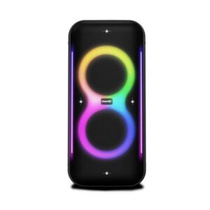 Parlante Bluetooth Moonki Bossa Max Party Potencia Pmpo 1500W Luces Led Conectividad Para Guitarra,Microfono, Usb 100W Negro Mw-Pb320