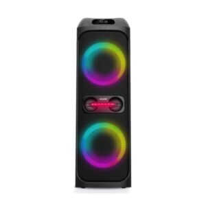 Parlante Bluetooth Moonki Karaoke Home Sound Potencia Pmpo 2700W Luces Led Conectividad Para Guitarra,Microfono. Entrada Cc Carga Usb Negro Mw-T280