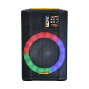 Parlante Bluetooth Moonki Malibu Sound Potencia Pmpo 500W Luces Led Portable Negro/Naranja Ms-R105Blt-Org