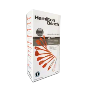 Hamilton Beach Juego | Set Utensilios 10 Pzas Nylon Rojo Hgh601