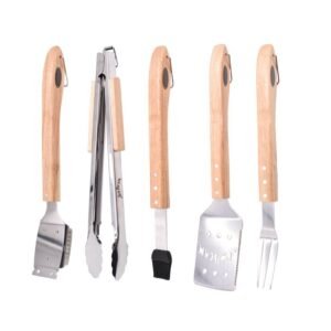 Jim Beam Set | Juego Utensilios Para Asar 5Pz Jb0198