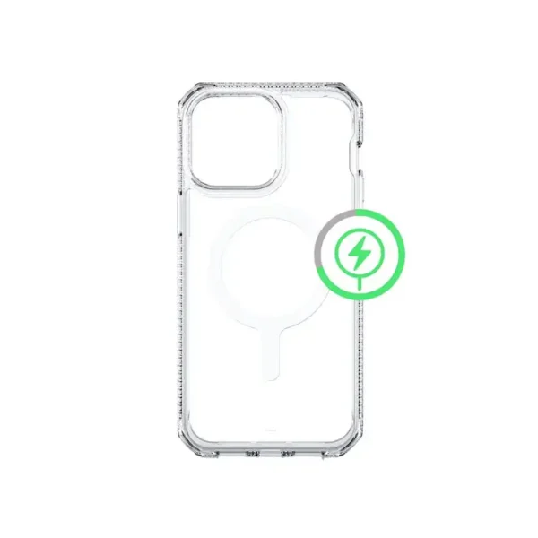 Estuche para iPhone ITSKINS CASE FOR APPLE IPHONE 14 PRO MAX ( 6.7" ) HYBRID R // CLEAR COMPATIBLE WITH MAGSAFE TRANSPARENT