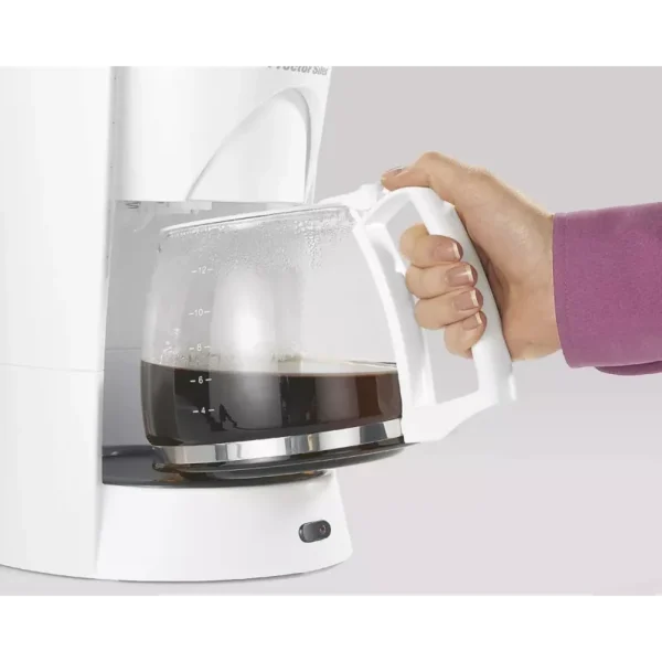 Coffee Maker 12 Tz Blanco con Filtro y Antigoteo PROCTOR SILEX 48521RY-MX - Image 2