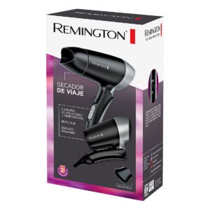 Secadora Cabello 1400 W Negra 2 Tempaturas 2 Velocidades Mango Plegable REMINGTON D-2400