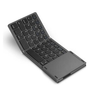 Teclado inalámbrico plegable con Bluetooth y panel táctil para teléfono celular, iPhone, Tablet o Computadora