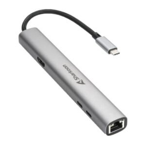 ADAPTADOR SHARKOON OFFICEPAL COMBO USB-C A USB-A Y USB-C CONEXION HDMI Y RJ45 4044951040704