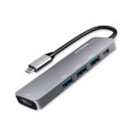 Hub Argom 5 In 1 Type-C One Axess Hdmi-2Xusb2.0-1Xusb3.0-Type-C Pd Arg-Ub-0185