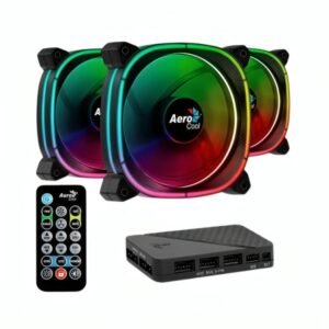 Abanico Aerocool Astro 12 Pro Argb Pro 12Cm X3 + H66F X1 +Control Remoto Acf3-At10217.02