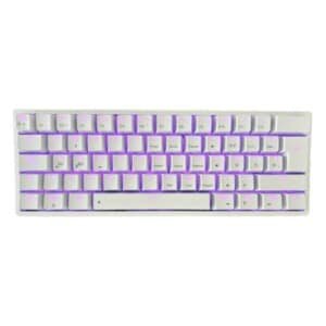 Teclado Gaming  Eagle Warrior Mecanico Usb Y Inalambrico Bluetooth Gaming(Usb+2.4G+Bluetooth) 62 Rgb Led Backlit White Españolkay182U0002C