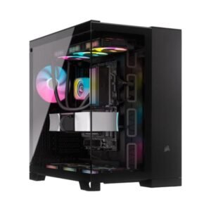 Case Gaming  Corsair Doble Camara Media Torre 6500X Vidrio Templado 3 Icue Link Rx Rgb Black Cc-9011269-Ww