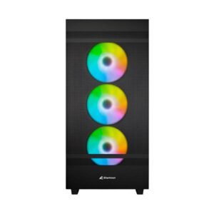 Case Sharkoon Rebel C50 Rgb Media Torre Atx Panel Lateral De Vidrio Templado 4Ventiladores Rgb Led Negro 4044951038244