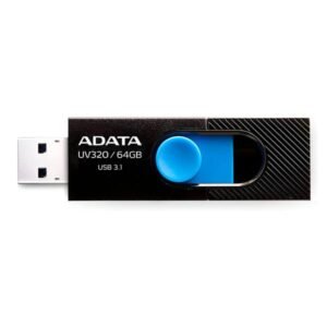 Memoria Usb 64Gb Adata Negro/Azul Auv320-64G-Rbkbl