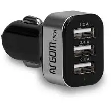 Cargador Para Auto Argom Usb Black Arg-Ac-0113Bk