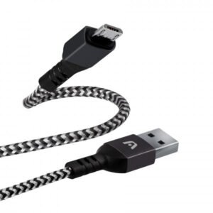 Cable Argom Dura Froma Micro Usb A Usb 2.0 Nylon Braided 1.8M-6Ft Black Arg-Cb-0021Bk