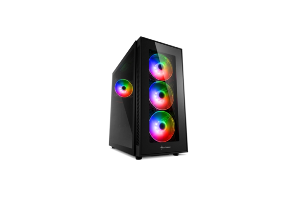 Case Sharkoon Gaming Tg5 Pro Rgb Media Torre Panel De Vidrio Templado 3 Ventiladores Rgb Negro 4044951029105