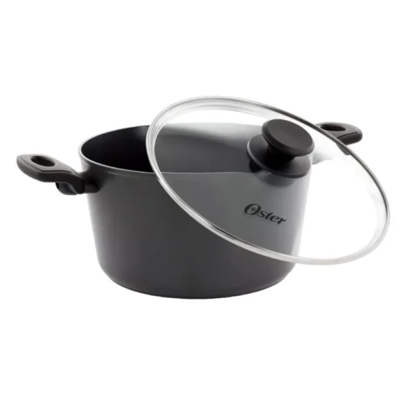 Olla Oster Dixon De 5.5 Qt Gris Mate, Con Tapa De Vidrio Y Mago De Baquelita.  - Image 3