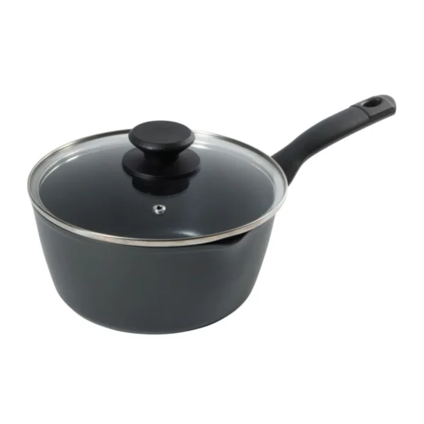 Cacerola Oster Dixon 2.65 Qt Gris Mate, Con Tapa De Vidrio, Gris Mate, Aluminio Forjado De 2.5Mm